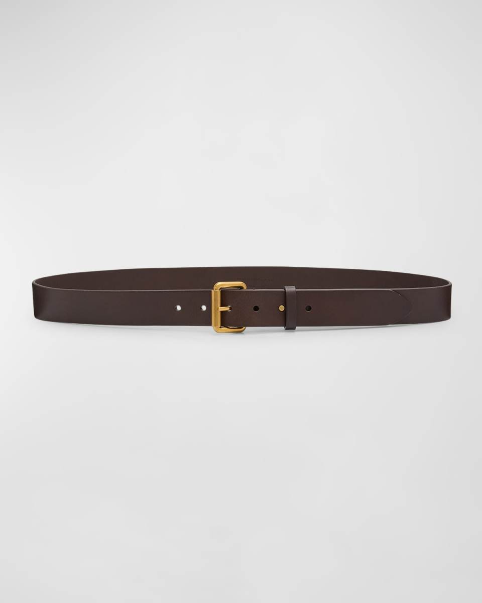 Motorcycle Grainy Leather Belt