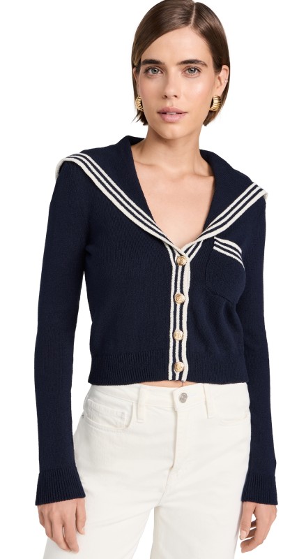 FRAME Sailor Cardigan Navy Multi