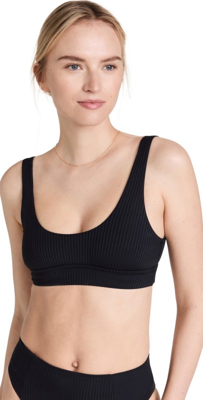 Vitamin A Sienna Tank Bikini Top Black