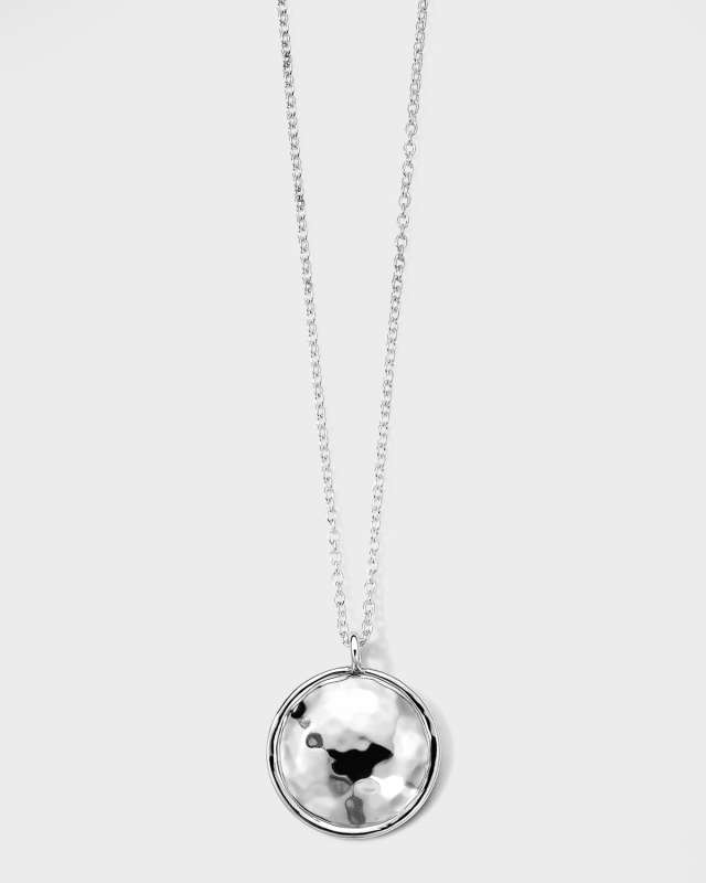 Sterling Silver Classico Goddess Hammered Pendant Necklace