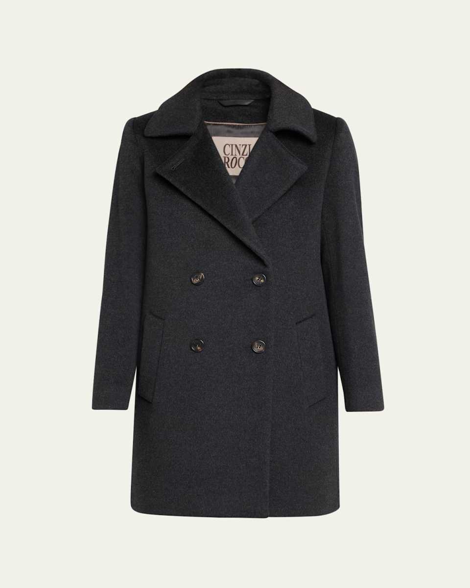 Double-Breasted Wool Peacoat
