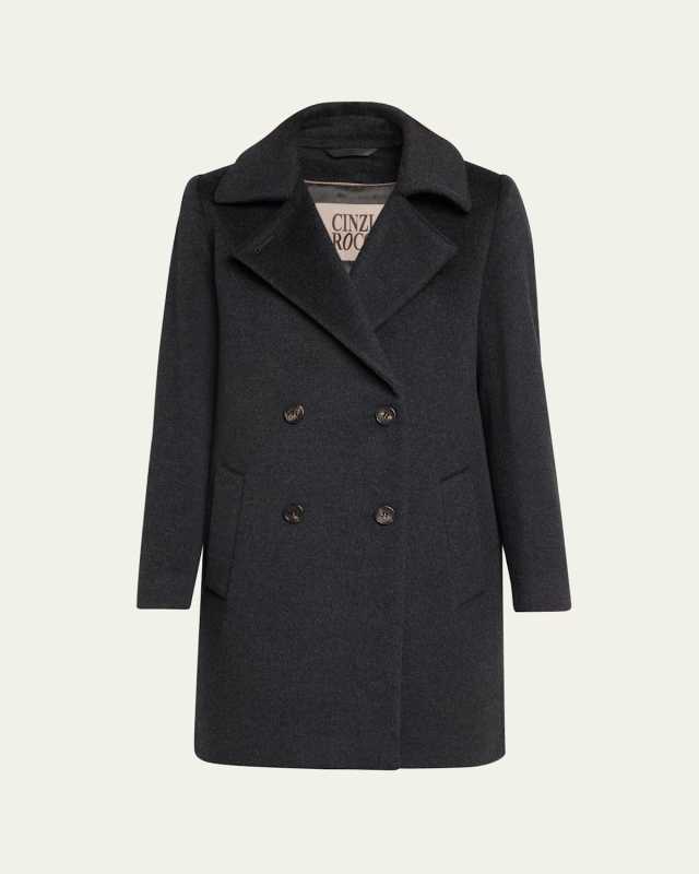 Double-Breasted Wool Peacoat