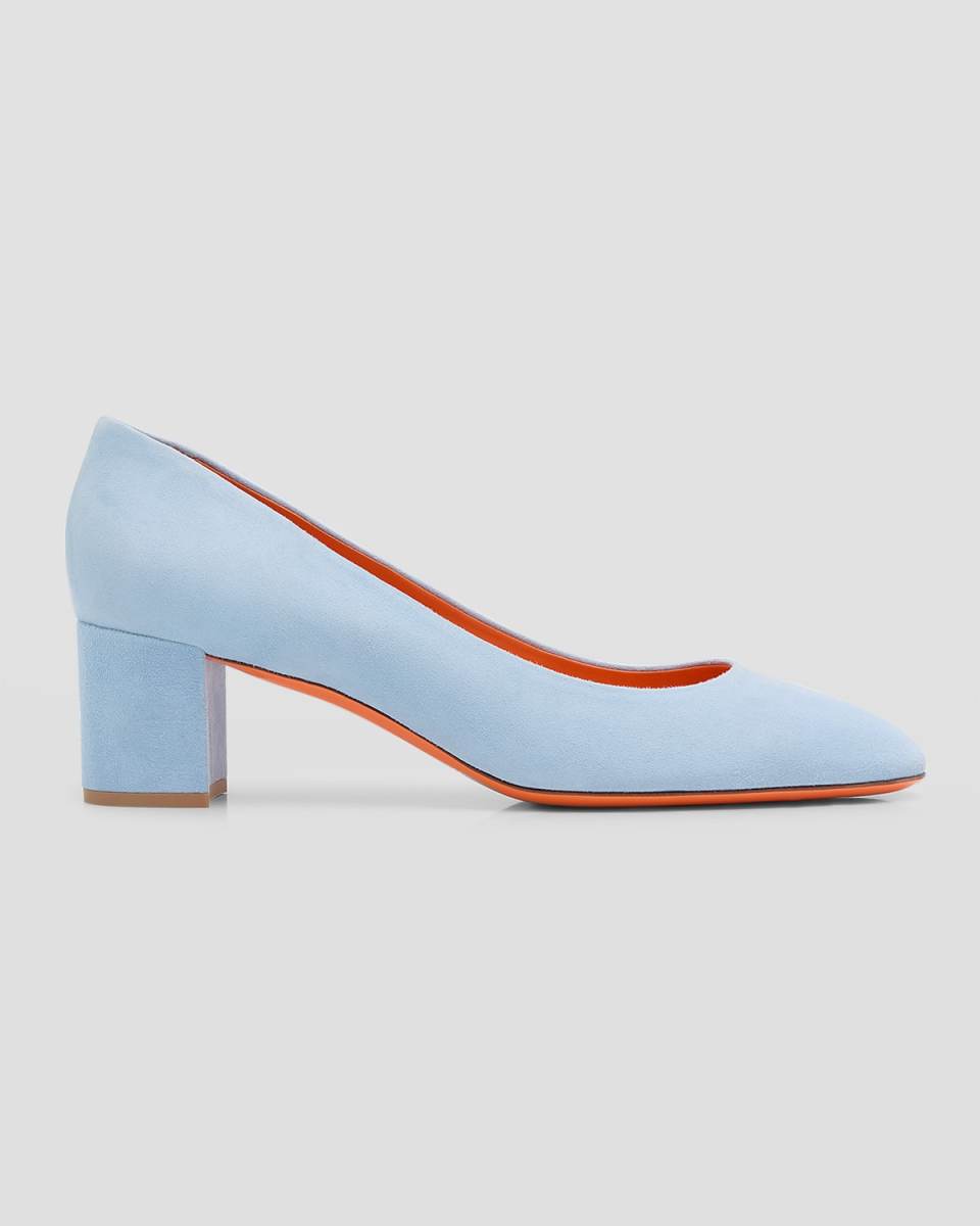 Fight Suede Block-Heel Pumps