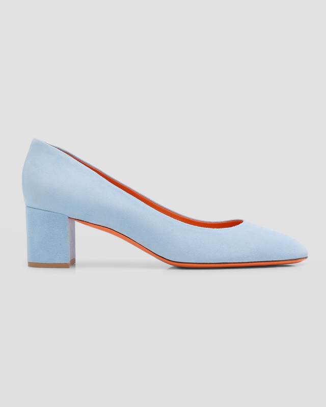 Fight Suede Block-Heel Pumps