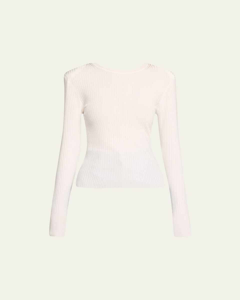 Acara Rib-Knit Pullover Top