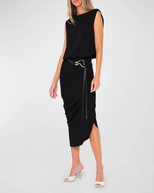Italia Sleeveless Midi Dress
