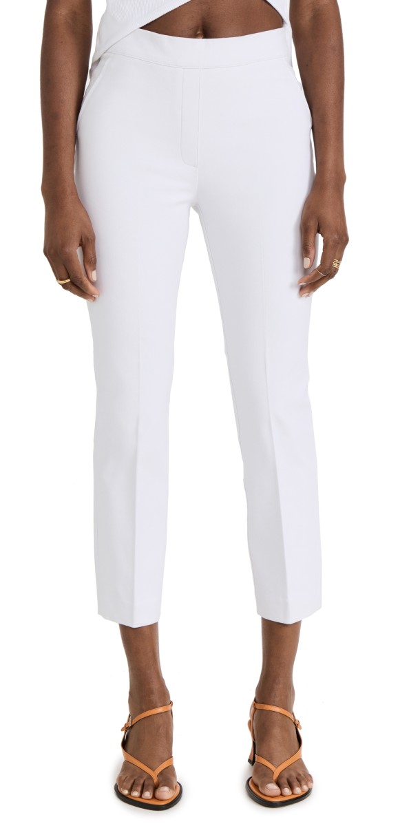 SPANX On-the-Go Ankle Slim Straight Pants Classic White