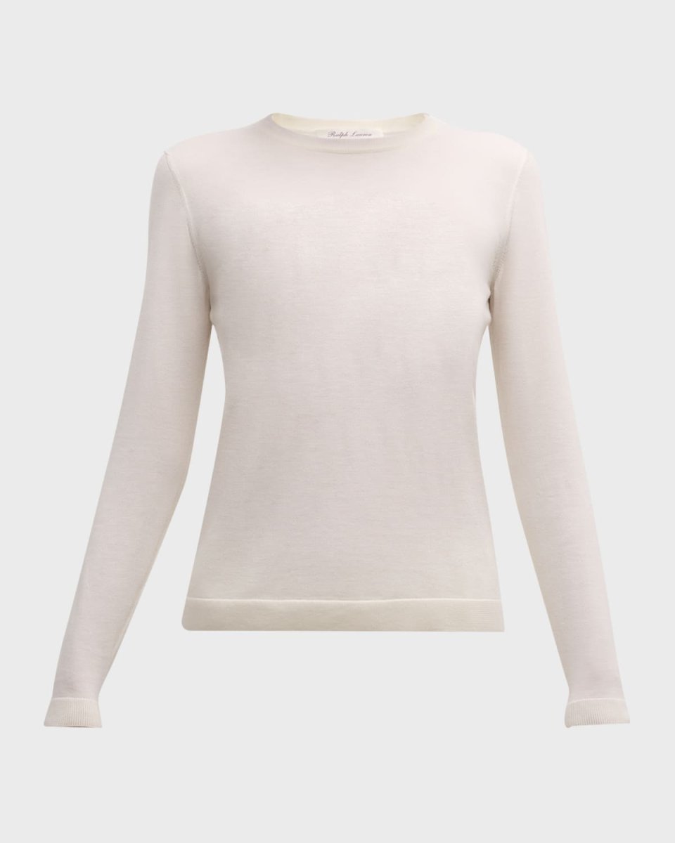 Cashmere Jersey Crewneck Sweater