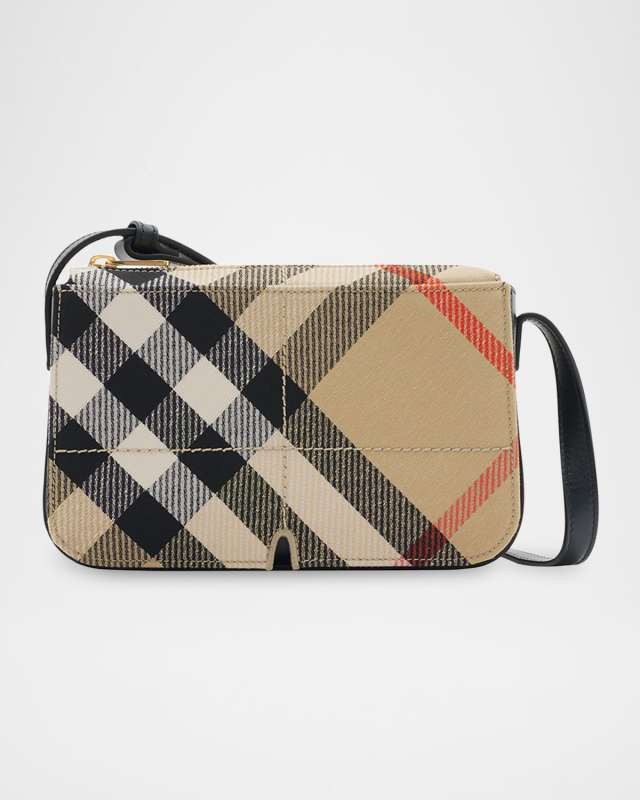 Snip Check Canvas Crossbody Bag