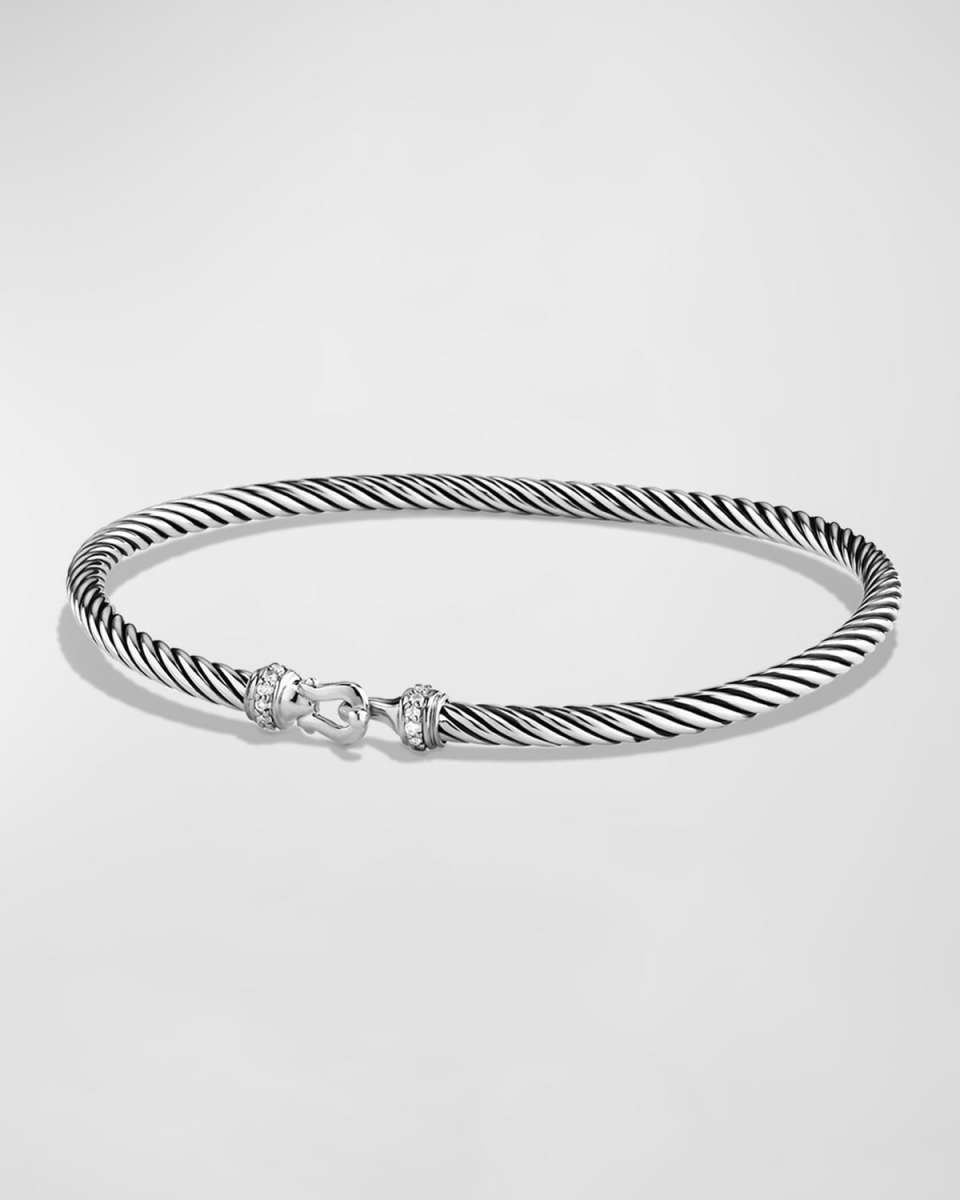 3mm Cable Buckle Bracelet with Diamonds