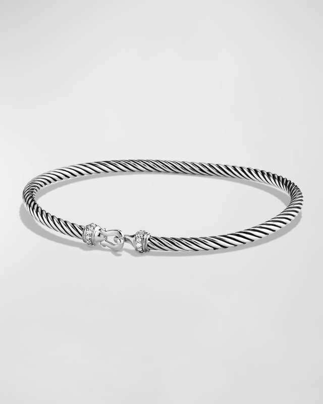 3mm Cable Buckle Bracelet with Diamonds