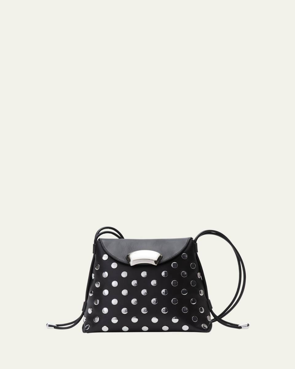 ID Petite Studded Leather Shoulder Bag