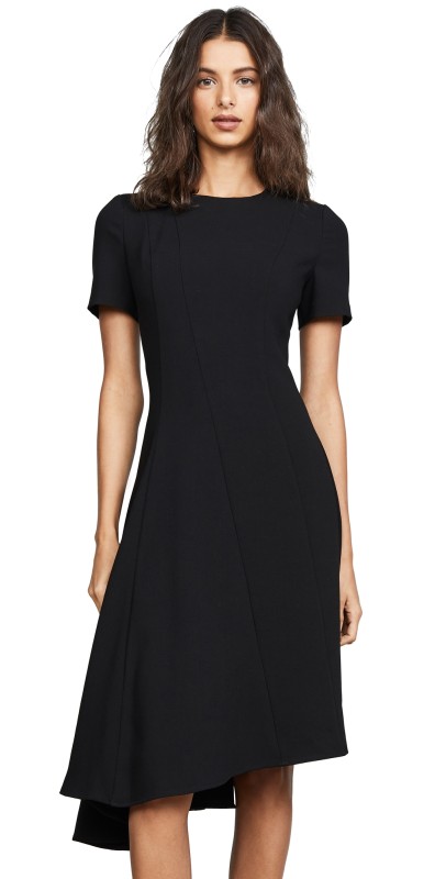 Black Halo Olcay Asymmetrical Dress Black