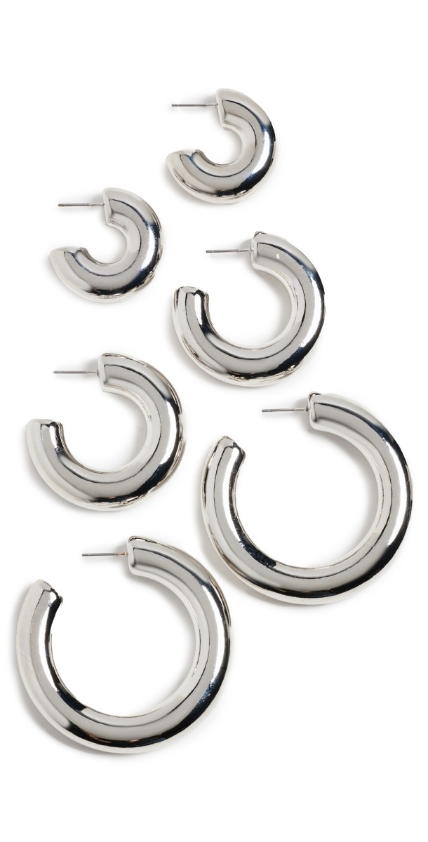 8 Other Reasons Jelia Hoops Set Silver