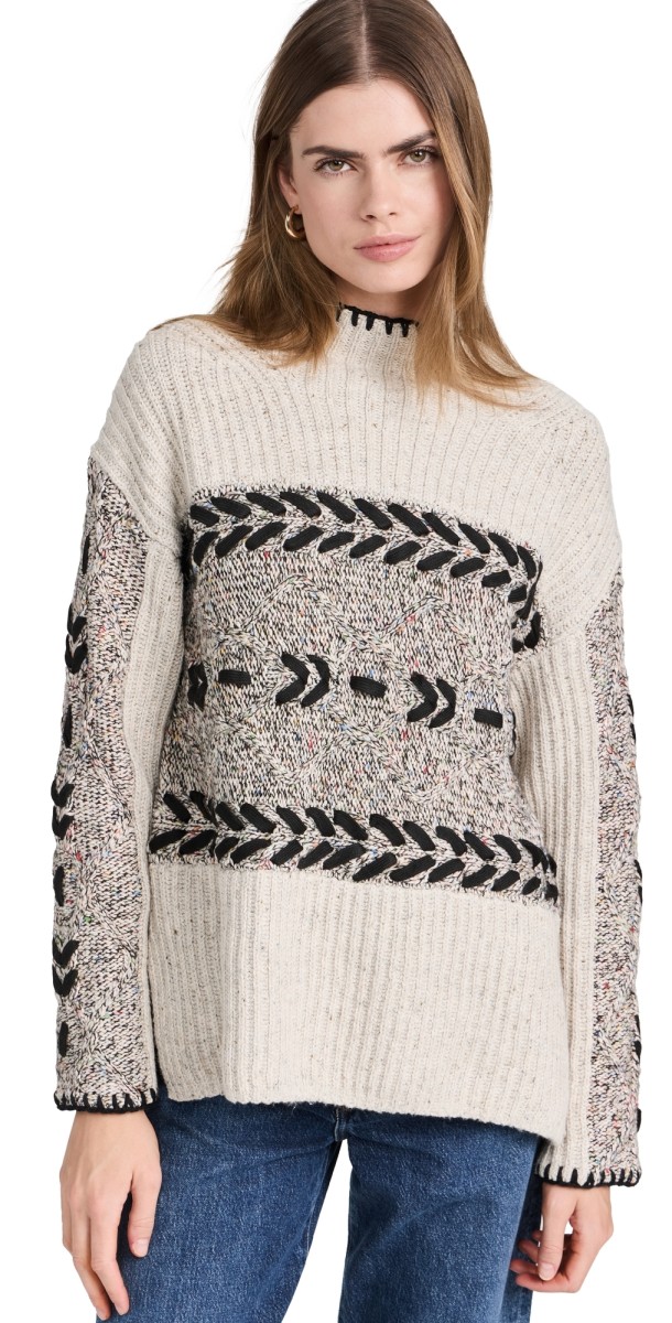 RAILS Raini Pullover Heather Cables