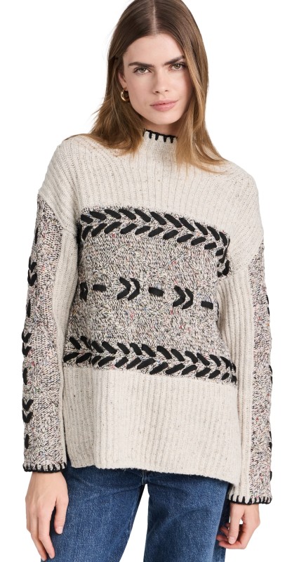 RAILS Raini Pullover Heather Cables