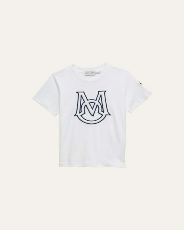 Boy's Embroidered Monogram T-Shirt, Size 4-1