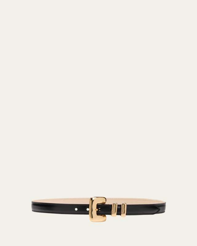 Tetra Buckle Leather Belt