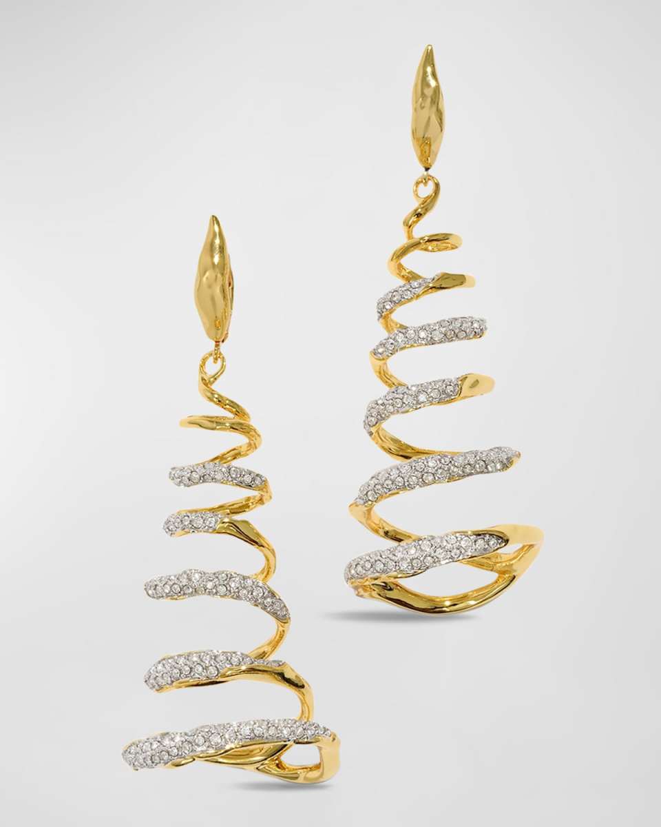 Solanales Crystal Spiral Earrings