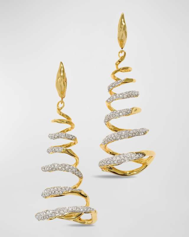 Solanales Crystal Spiral Earrings