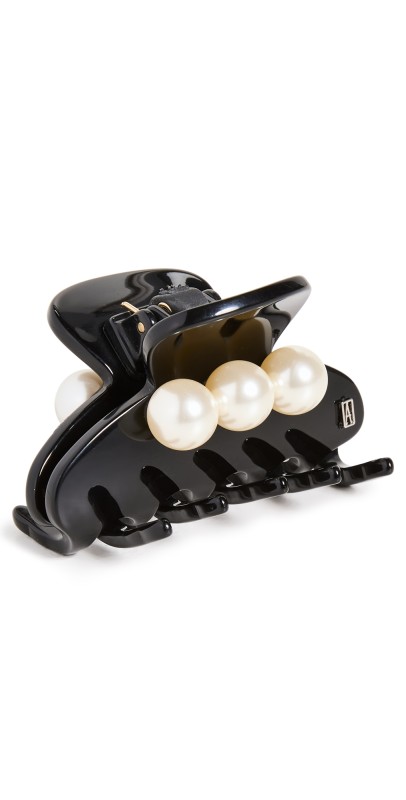 Alexandre de Paris Les Perls Pince Small Hair Clip Black/Pearl