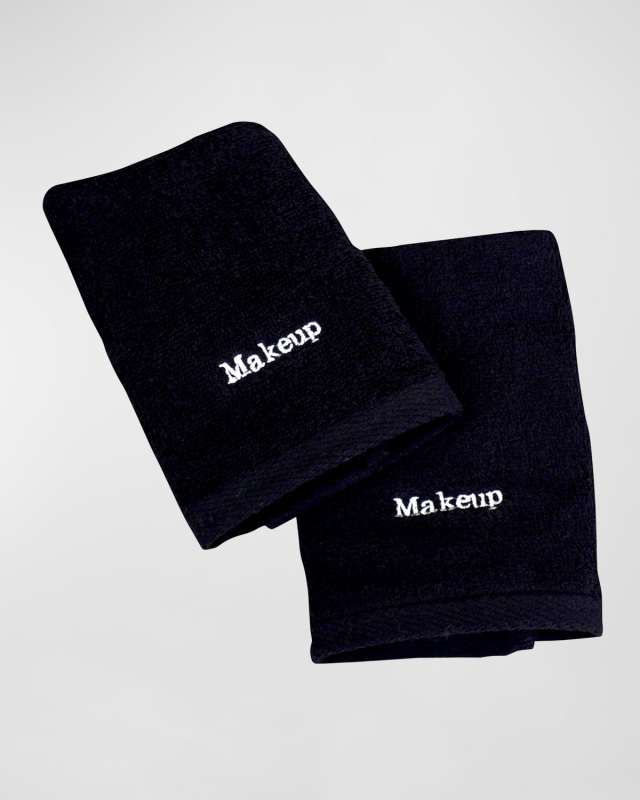 Black Makeup Towel Set