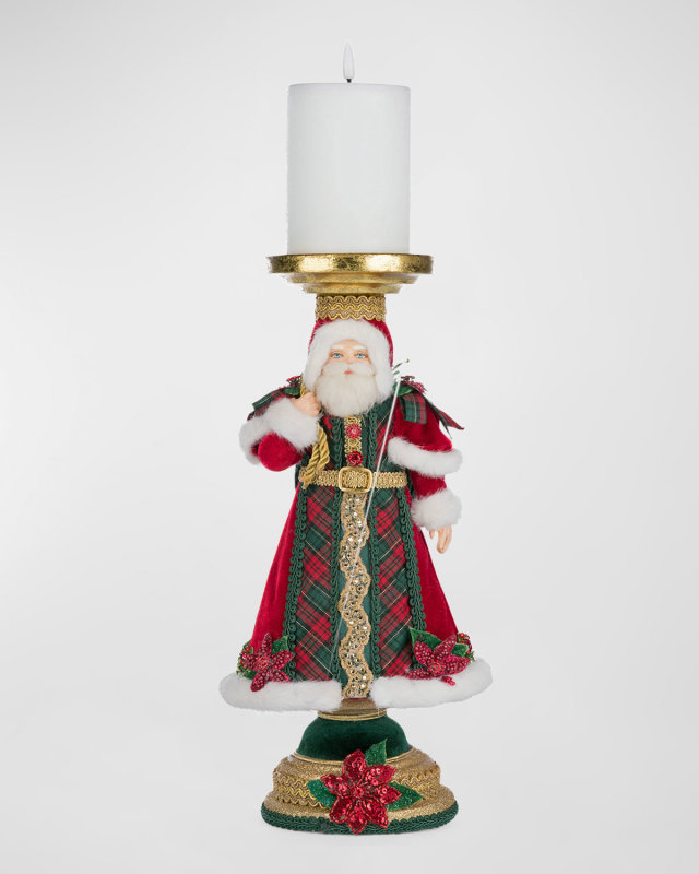 Holiday Magic Santa Candlestick