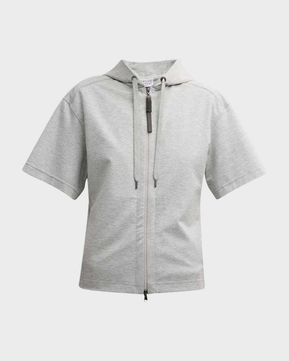 Cotton Monili Zip-Up Hoodi