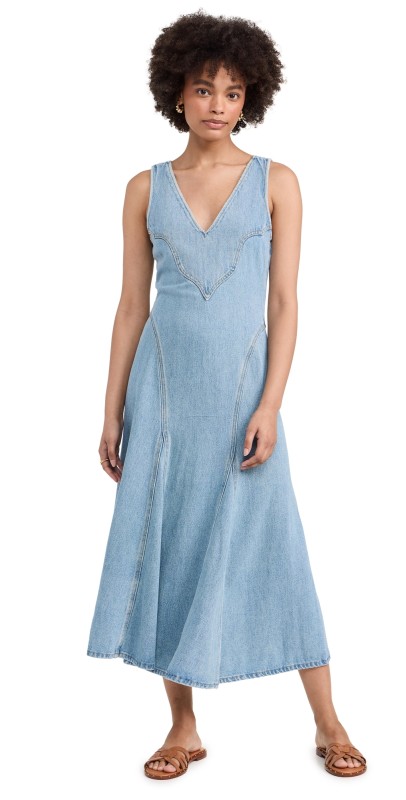 RE/DONE Western Denim Dress Mojave
