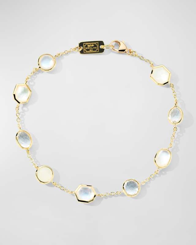 18K Gold Rock Candy 9-Stone Bracelet in Flirt