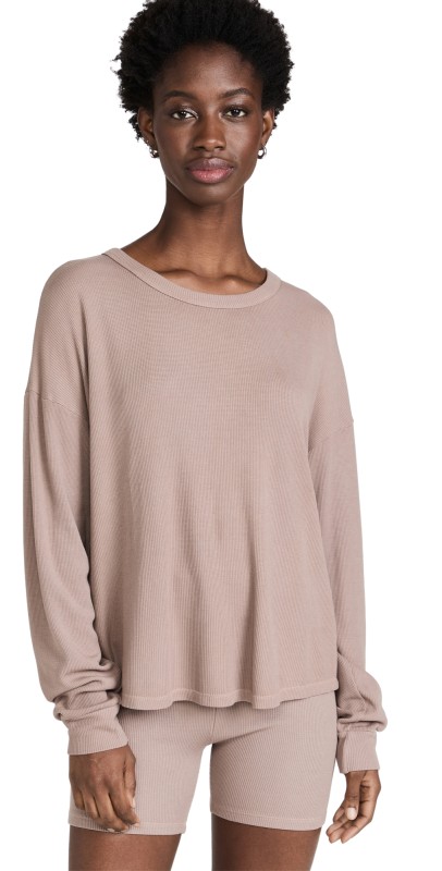 Year of Ours Thermal Boyfriend Longleeve Tee Latte