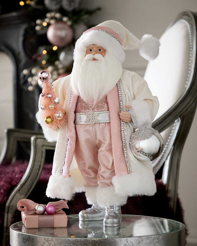 Blush Christmas Santa, 18"