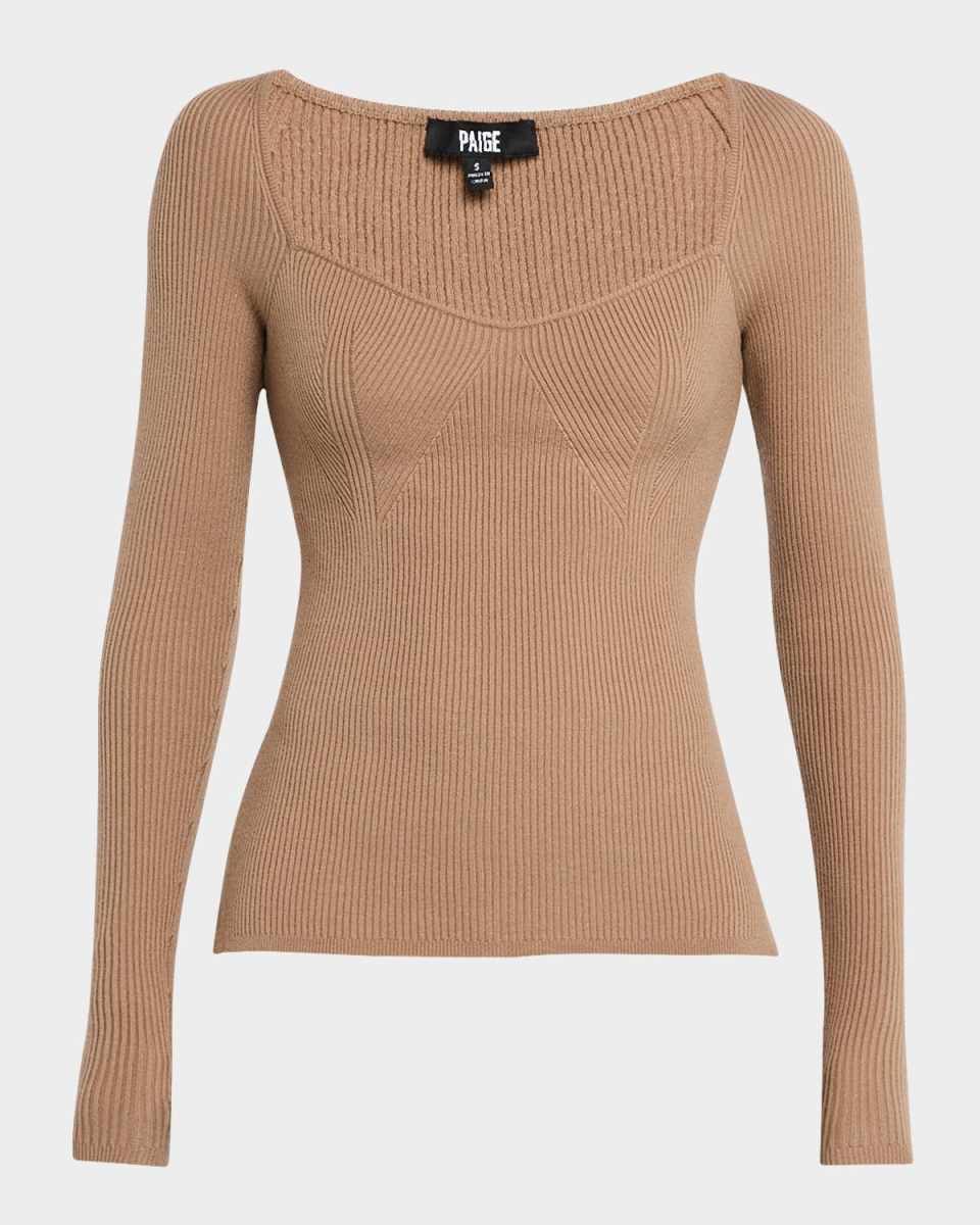 Parvati Ribbed Long-Sleeve Top