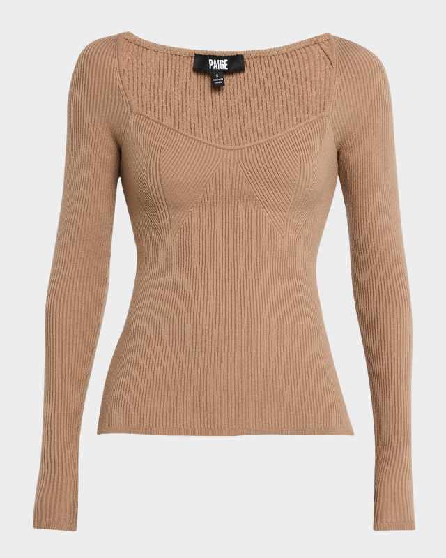 Parvati Ribbed Long-Sleeve Top