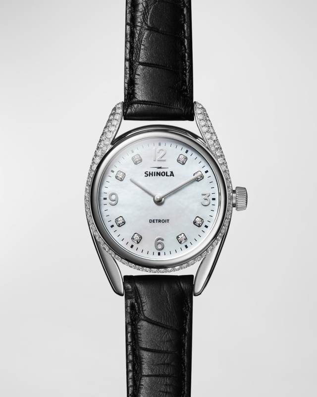 The Diamond Lug Derby Alligator Watch, 30mm