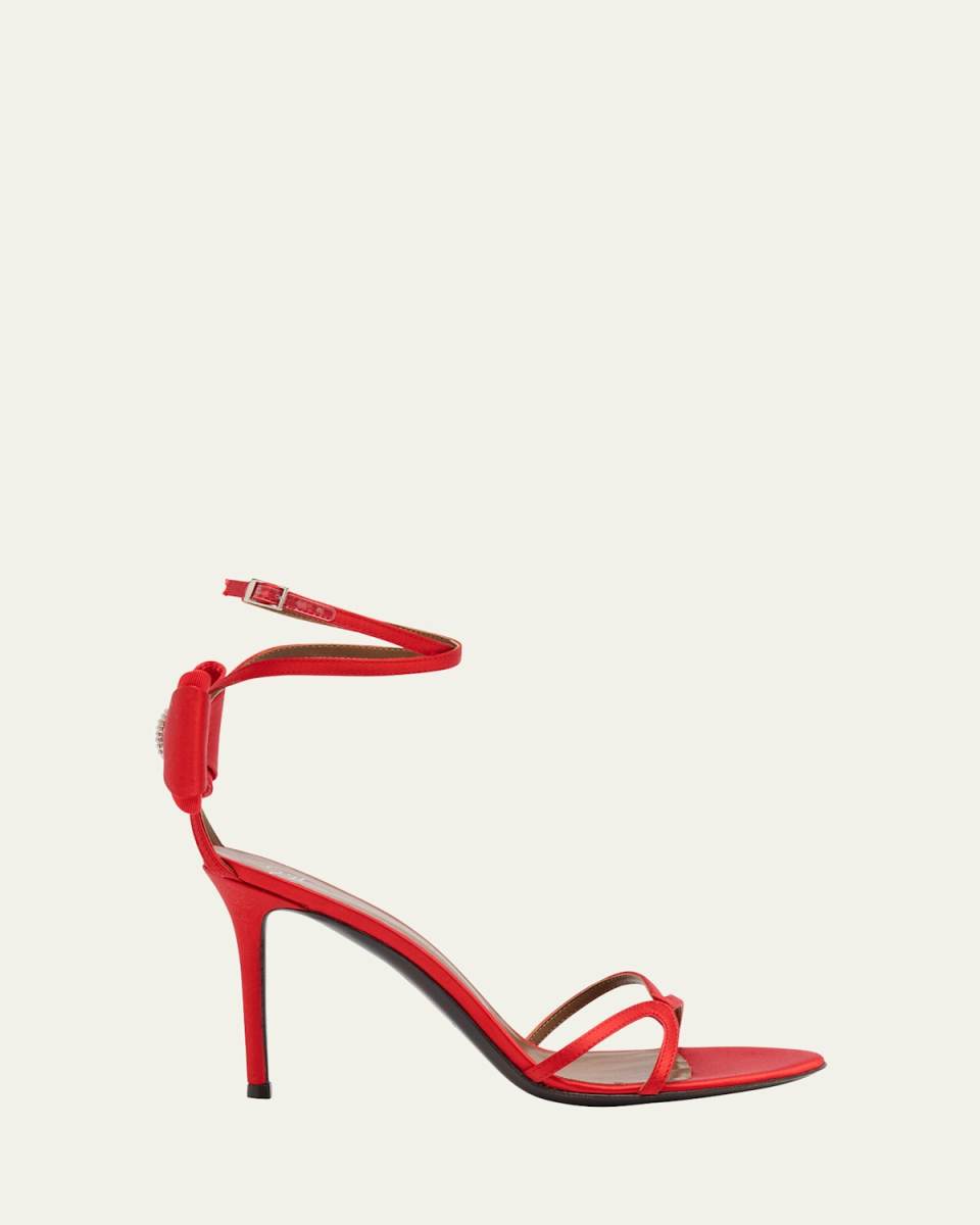 Clandestion Satin Bow Cocktail Sandals