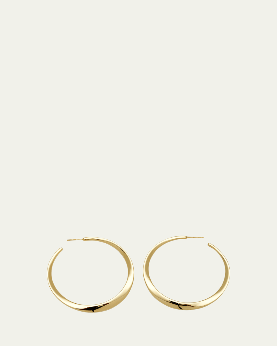 Large Twisted Hoop Earrings in 18K Gold