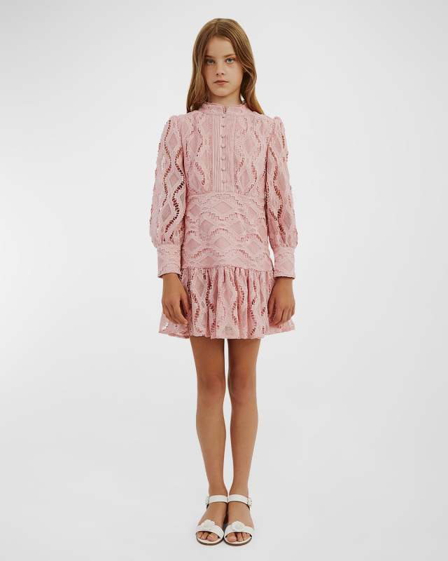 Girl's Talina Lace Dress, Size 7-14