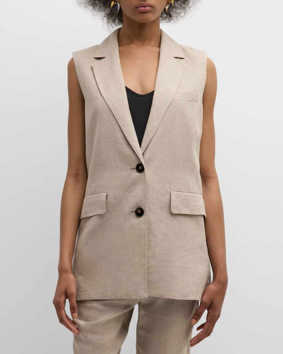Palk Single-Breasted Pick Stitch Vest
