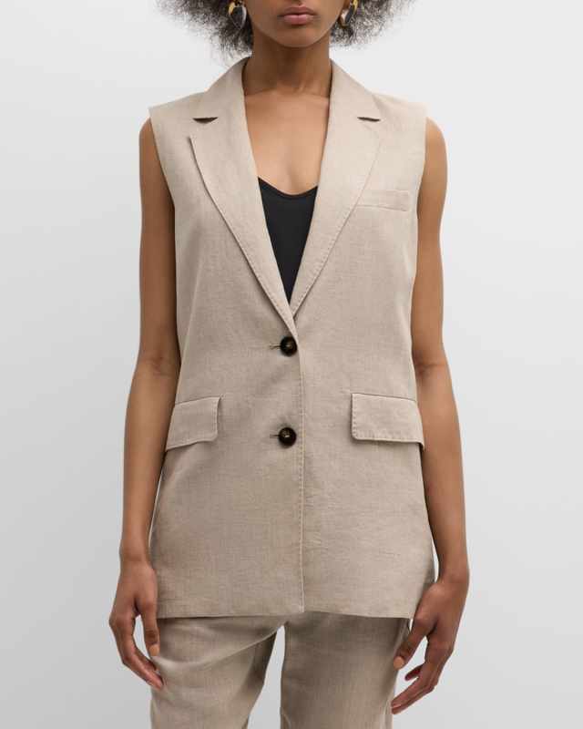 Palk Single-Breasted Pick Stitch Vest