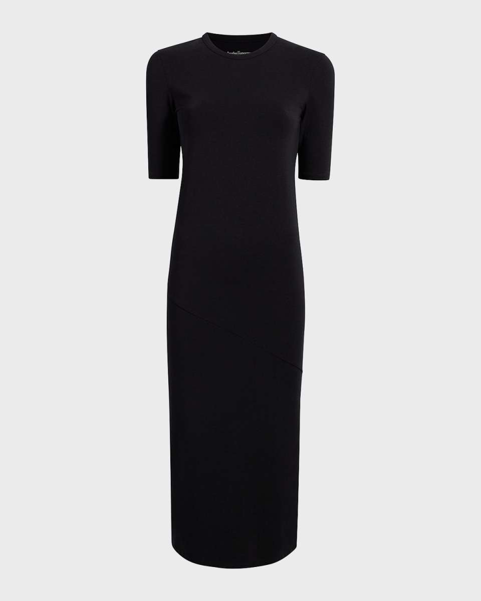 Fitted Midi Dress w/ Elbow Sleeves