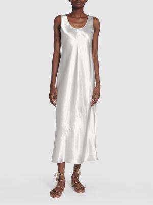 Max Mara Talete sleeveless satin midi dress
