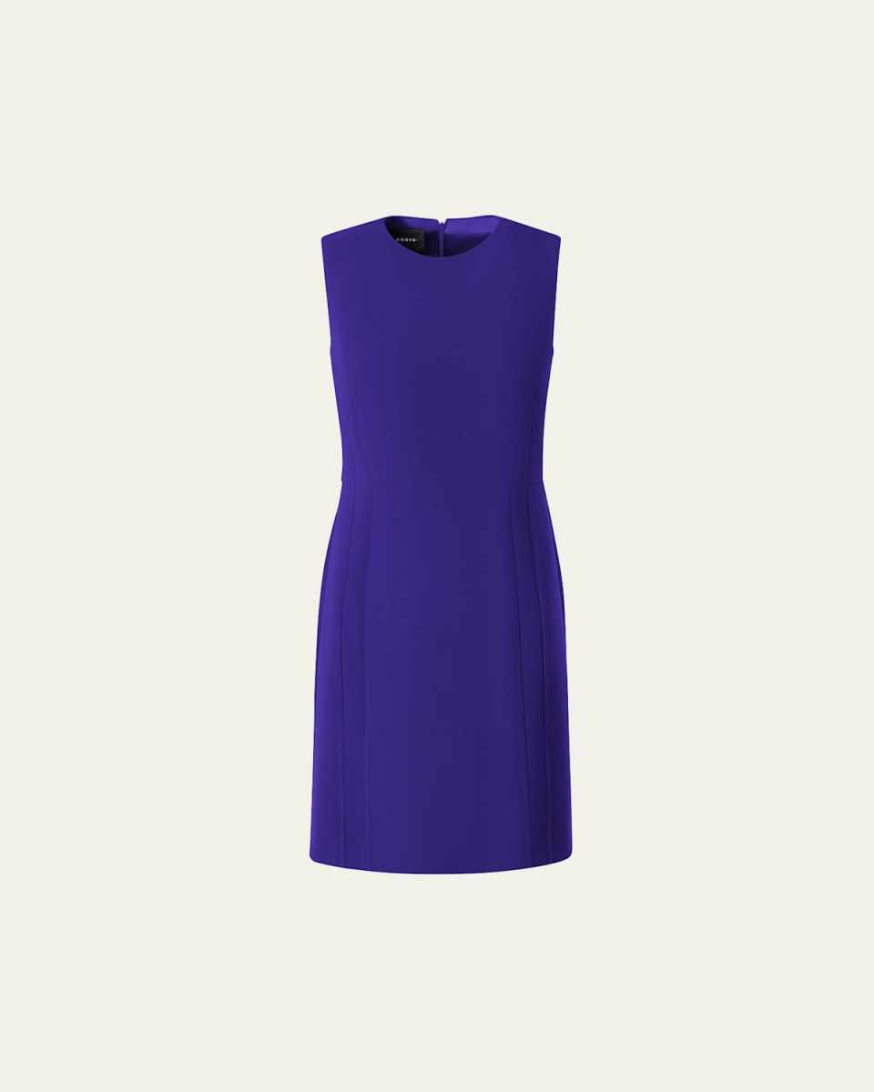 Wool Crepe Sheath Dress