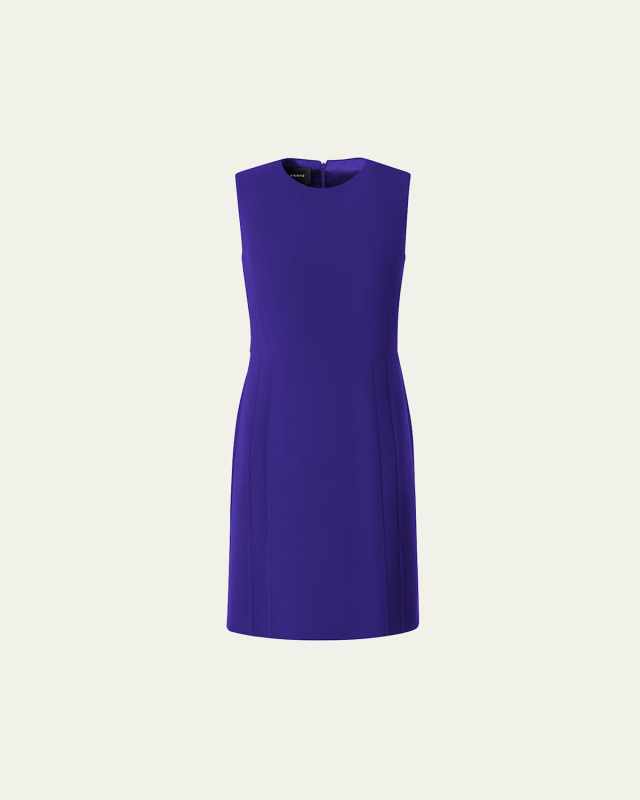 Wool Crepe Sheath Dress