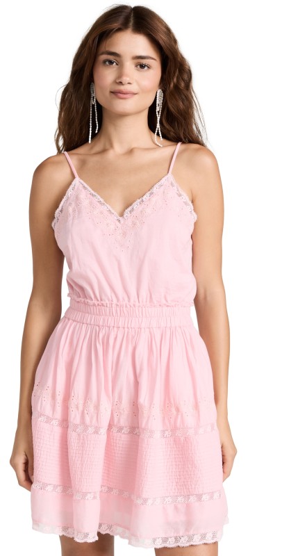 LoveShackFancy Chanteline Dress Millennial Pink