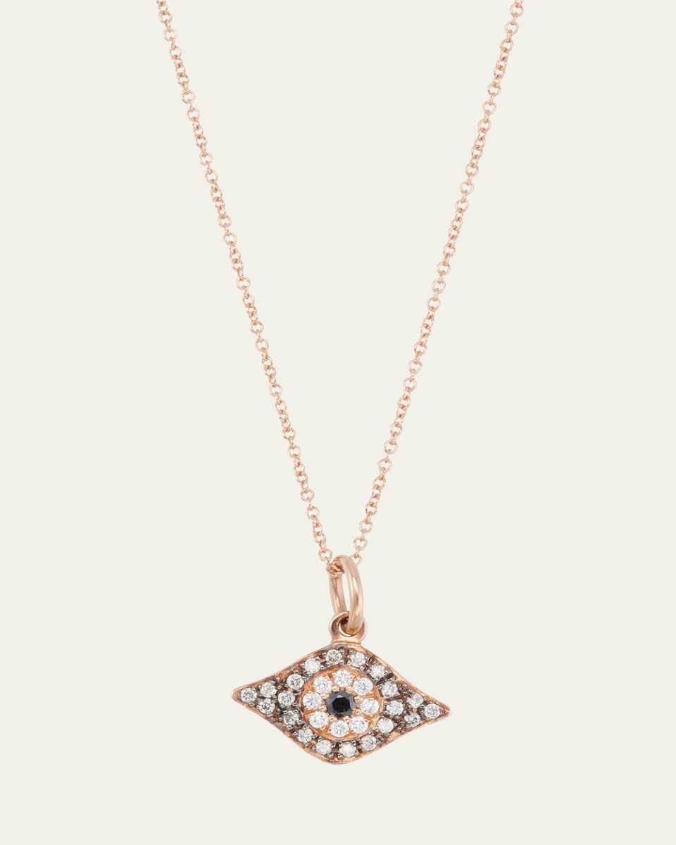 18K Rose Gold and Diamond Kitten Eye Necklace