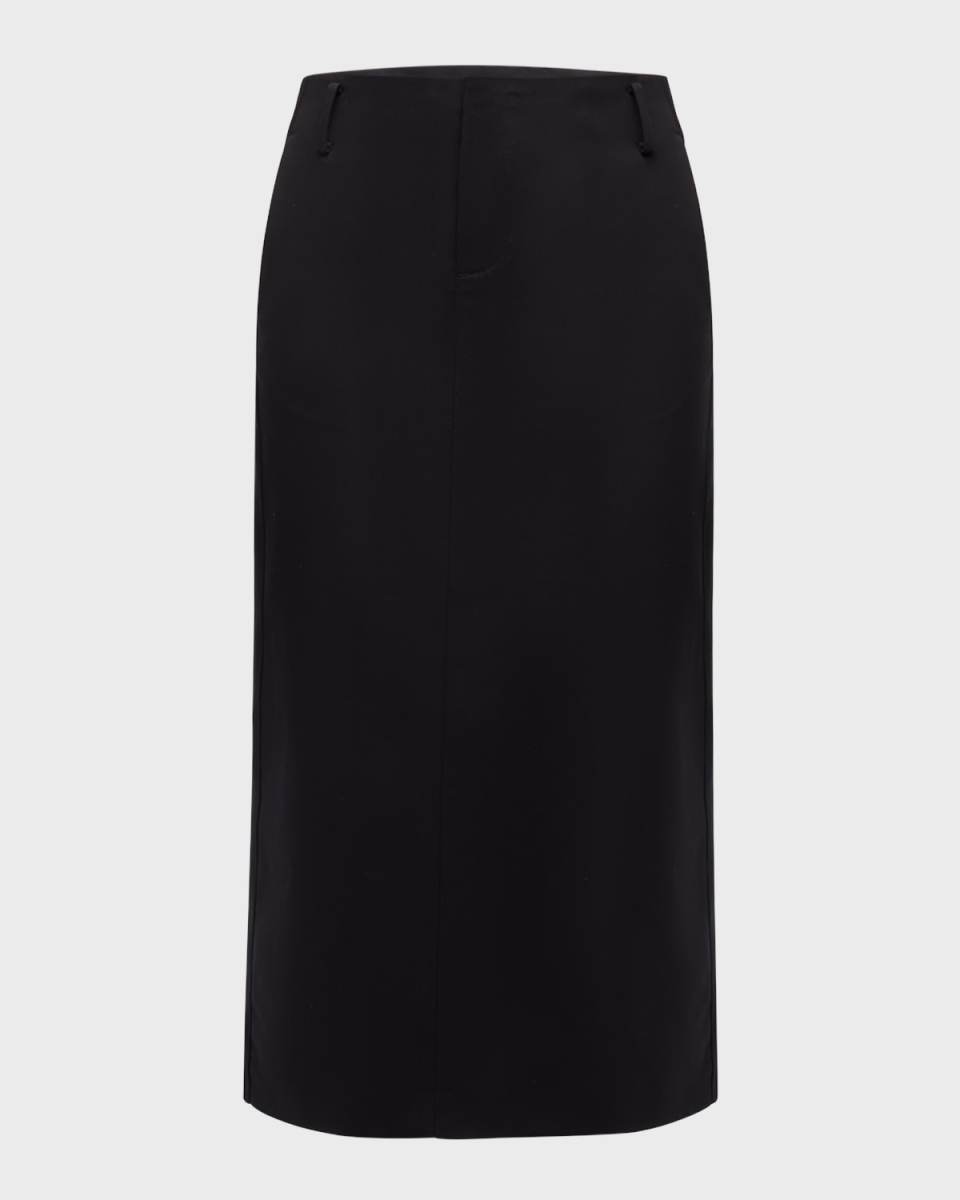 Straight-Fit Midi Trouser Skirt