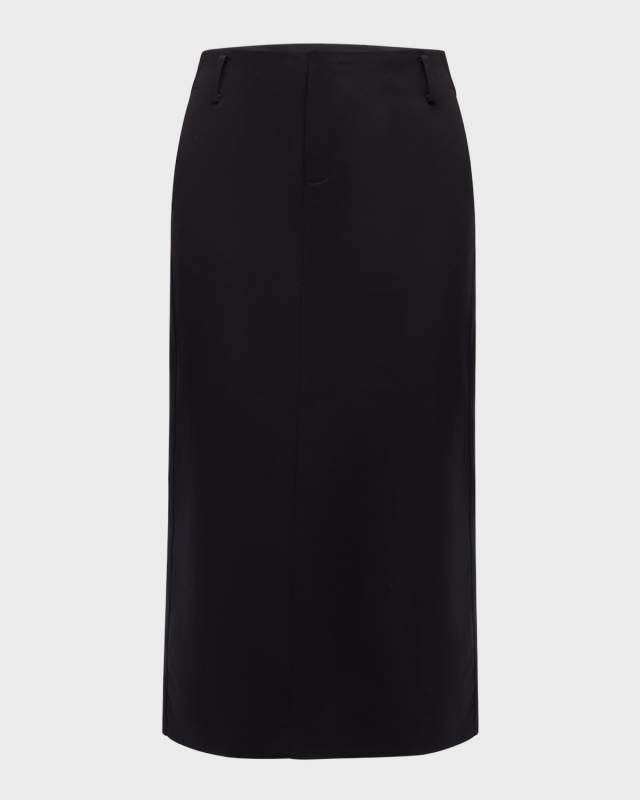 Straight-Fit Midi Trouser Skirt