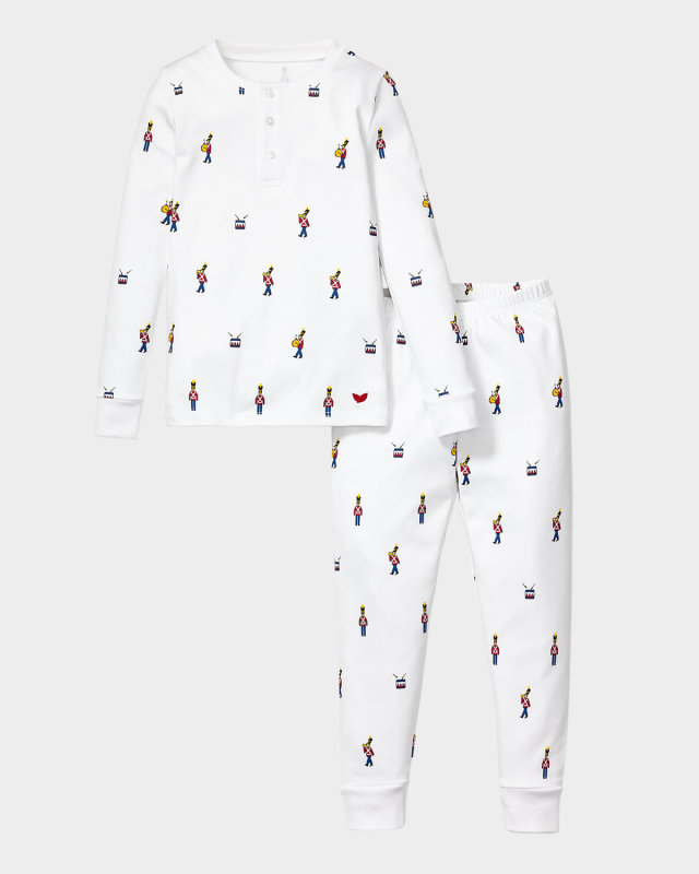 Boy's Toy Soldier Printed Pajama Set, Size 2-14
