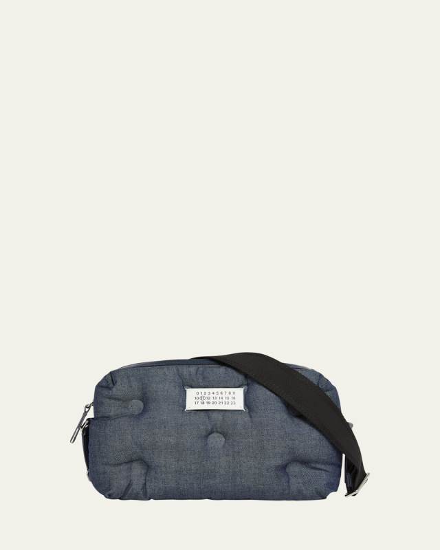 Glam Slam Quilted Denim Camera Crossbody Bag